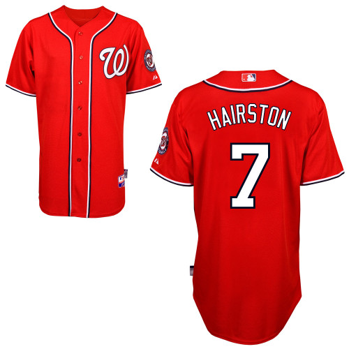 Scott Hairston #7 Youth Baseball Jersey-Washington Nationals Authentic Alternate 1 Red Cool Base MLB Jersey